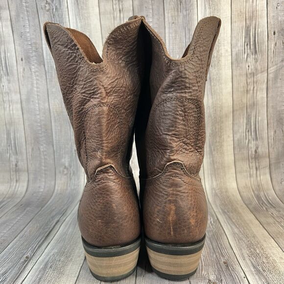 AdTec Men's Classic Western Boot 11.5 US Ranch Wellington Brown Leather 1552 - Picture 4 of 12